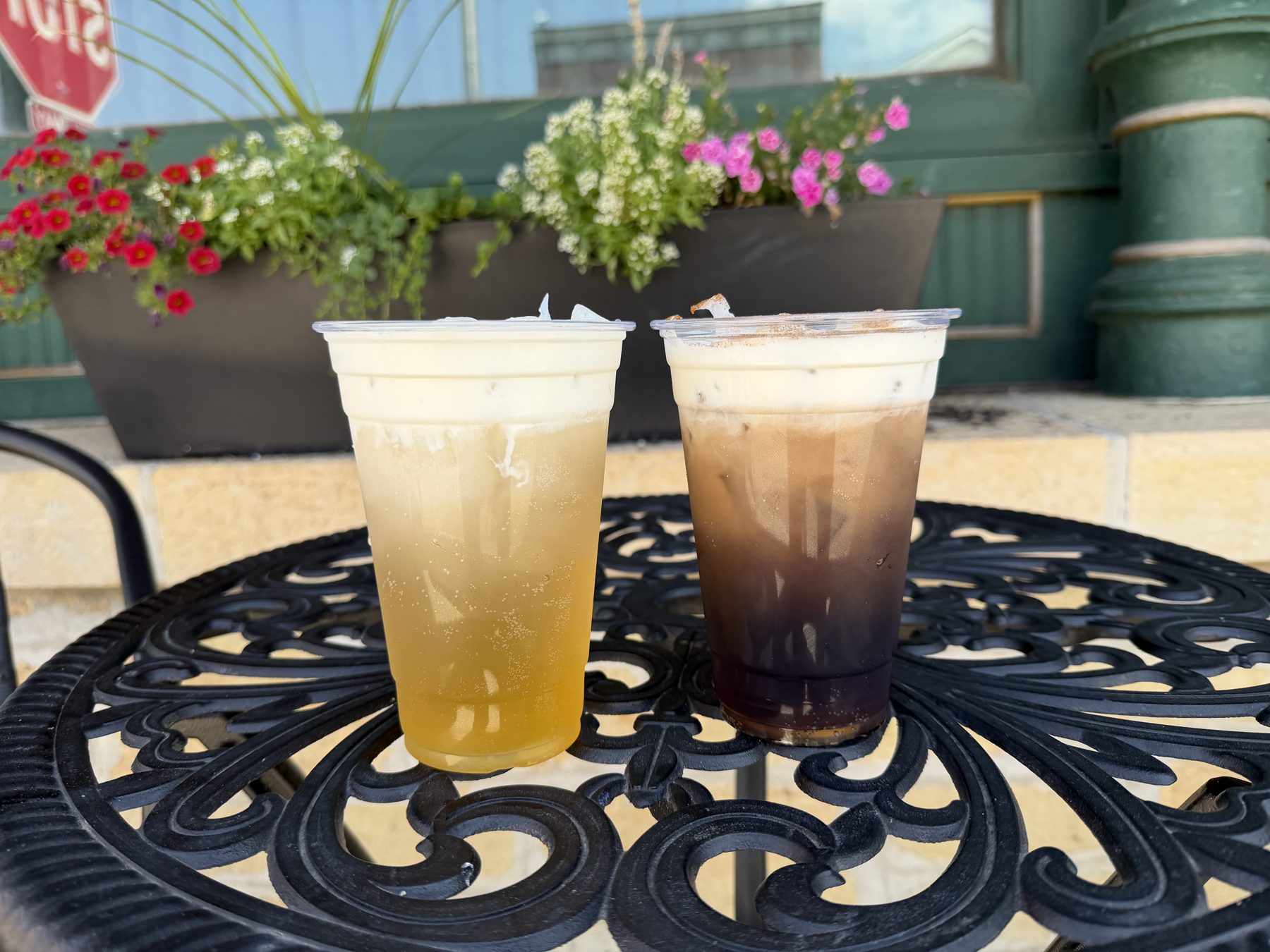 Italian sodas on the patio