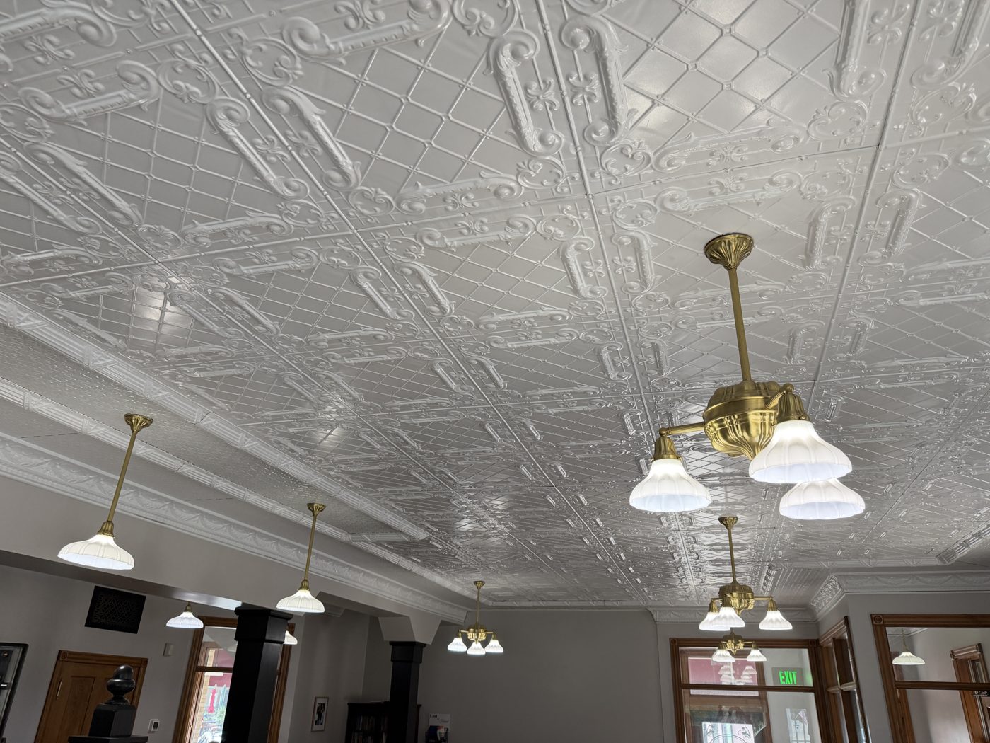 Original pressed tin ceiling